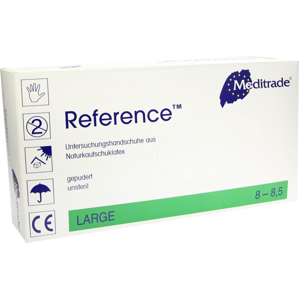 Eine Verpackung von großen Latex-Untersuchungshandschuhen.