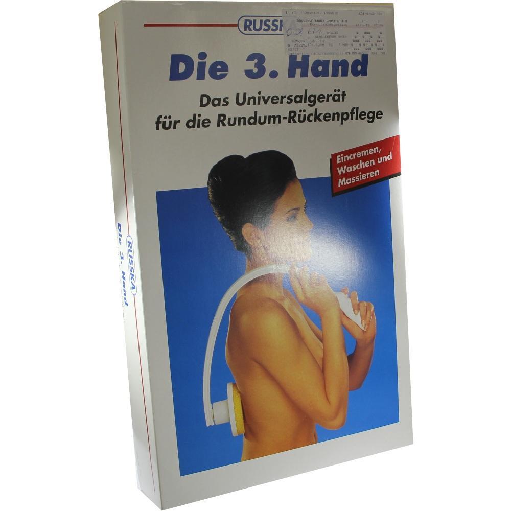 Verpackung zeigt Frau, die ein Rückenpflegegerät benutzt.