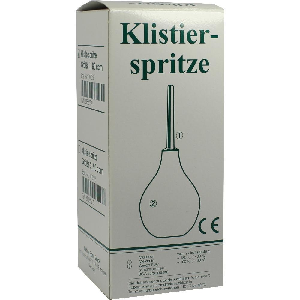 Eine Verpackung f&uuml;r eine Klistierspritze.