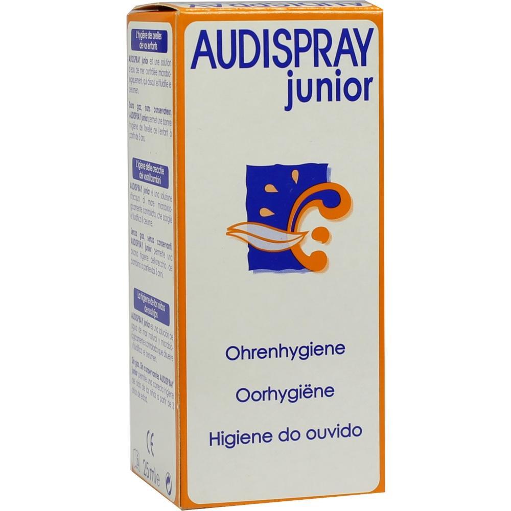 Eine Schachtel Ohrenspray für Kinder mit bunter Verzierung.