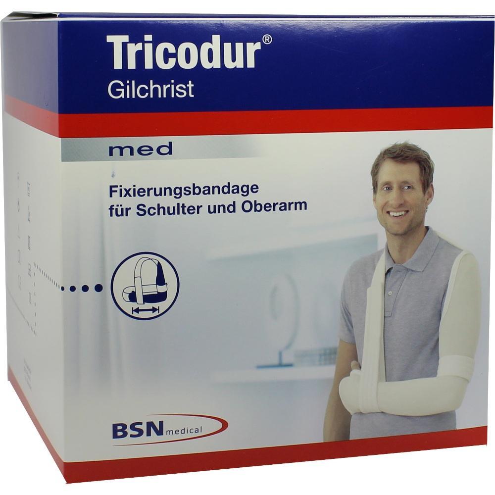 Eine Verpackung zeigt eine Fixierungsbandage für Schulter und Oberarm.