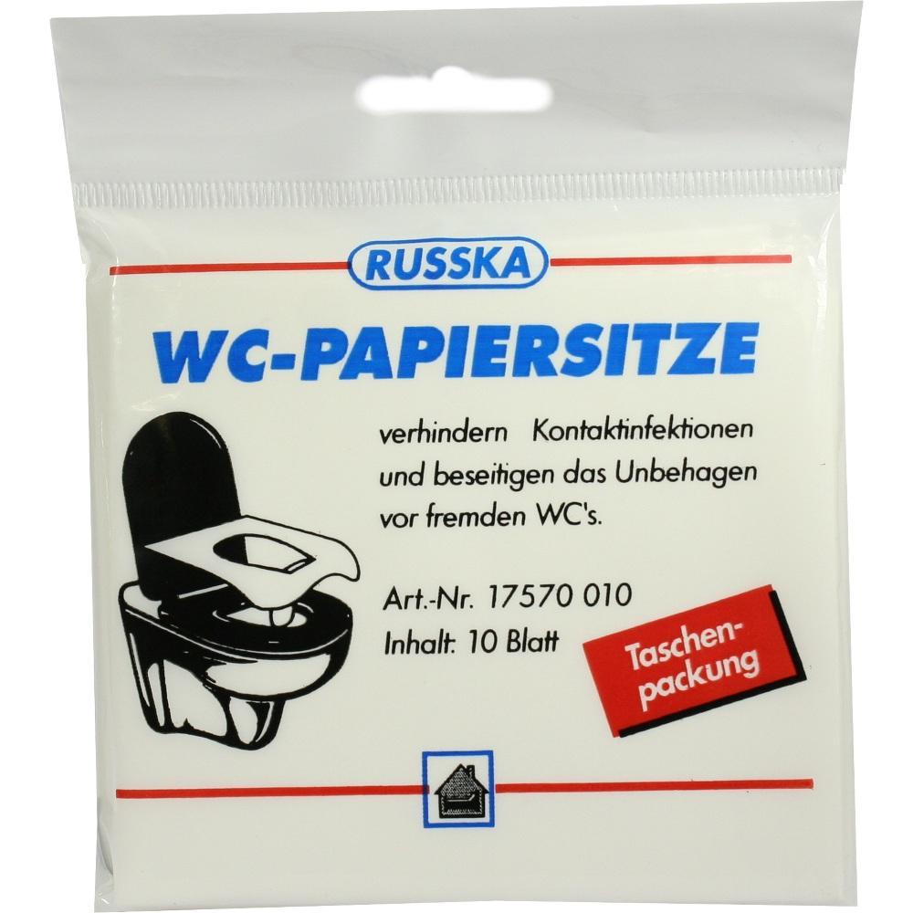 Eine Packung mit WC-Papiersitzen zur Hygiene auf fremden Toiletten.