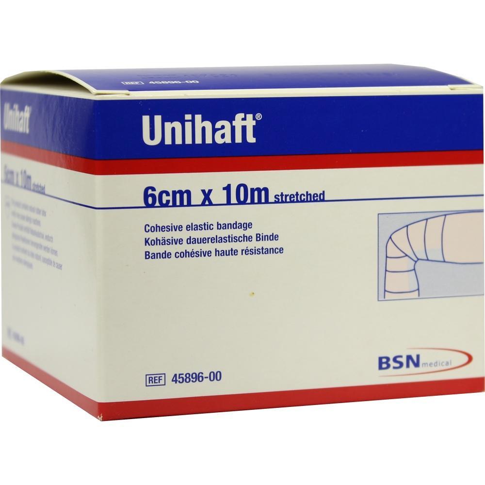 Eine Schachtel mit elastischer Binde von Unikaft, 6 cm breit und 10 m lang.