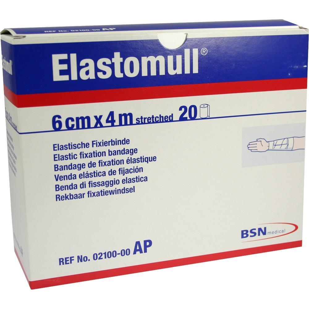 Eine Verpackung von elastischen Fixierbinden der Marke Elastomull.