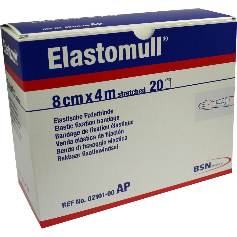 Verpackung einer elastischen Fixierbinde von Elastomull.