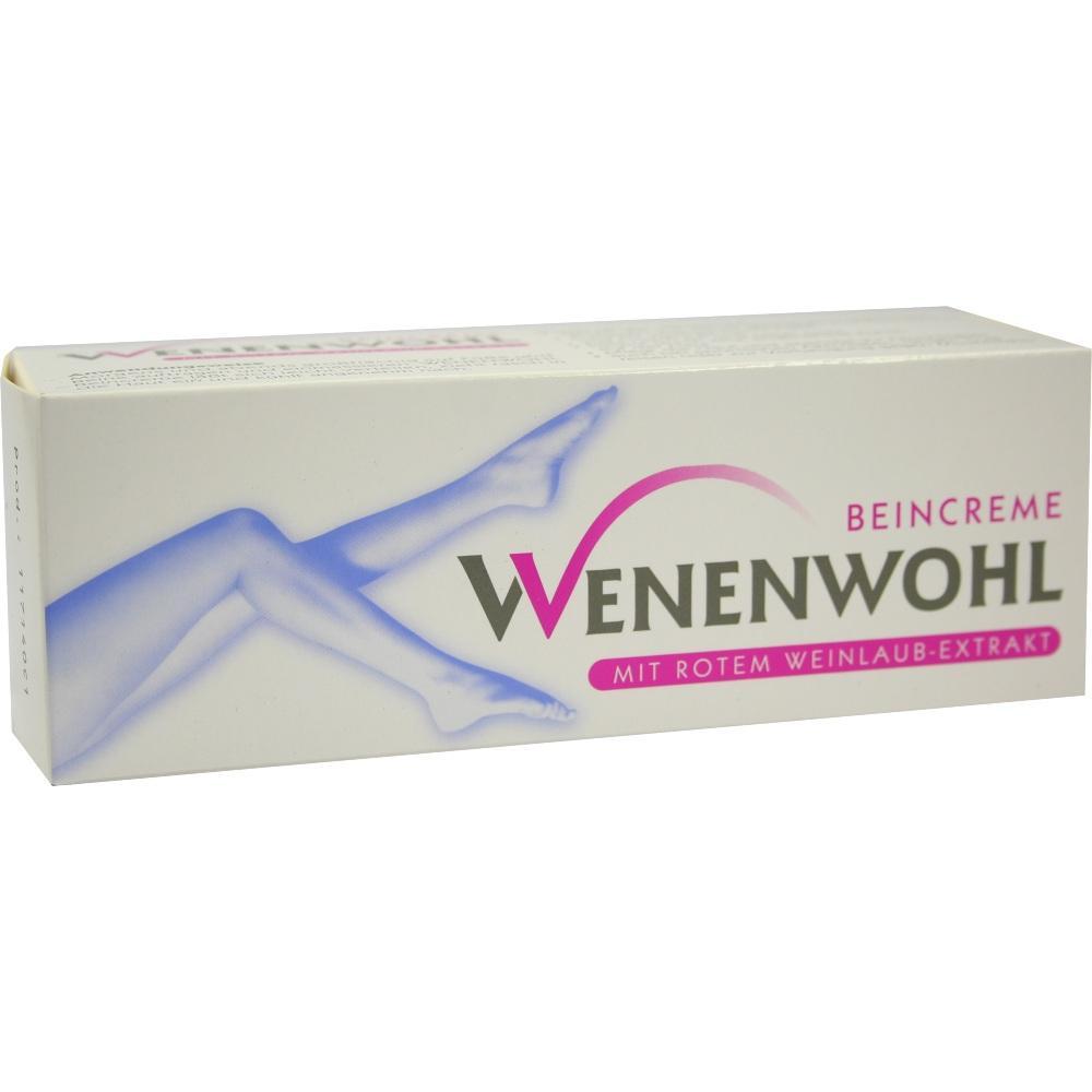 Eine Verpackung von "Venenwohl" Beincreme mit roten Weinlaub-Extrakt.
