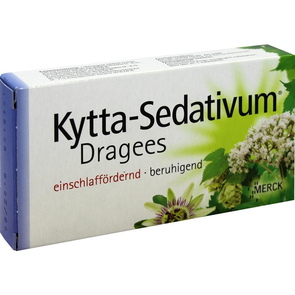 Packung von Kytta-Sedativum Dragees mit beruhigender Wirkung.