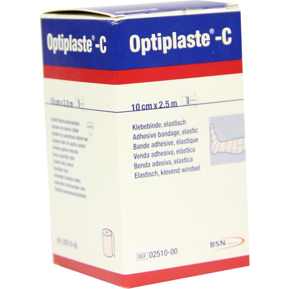 Eine blaue und weiße Verpackung für elastische Klebebinden.