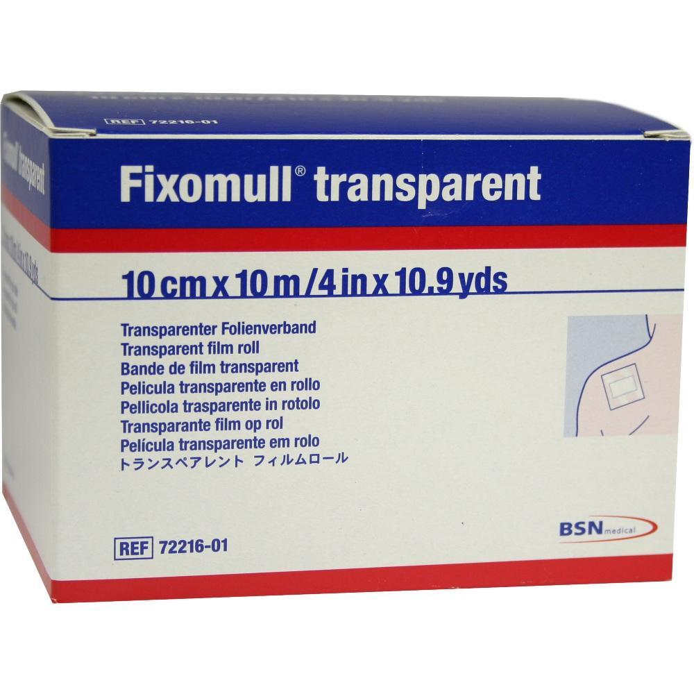 Eine Schachtel mit transparentem Fixomull-Folienverband.