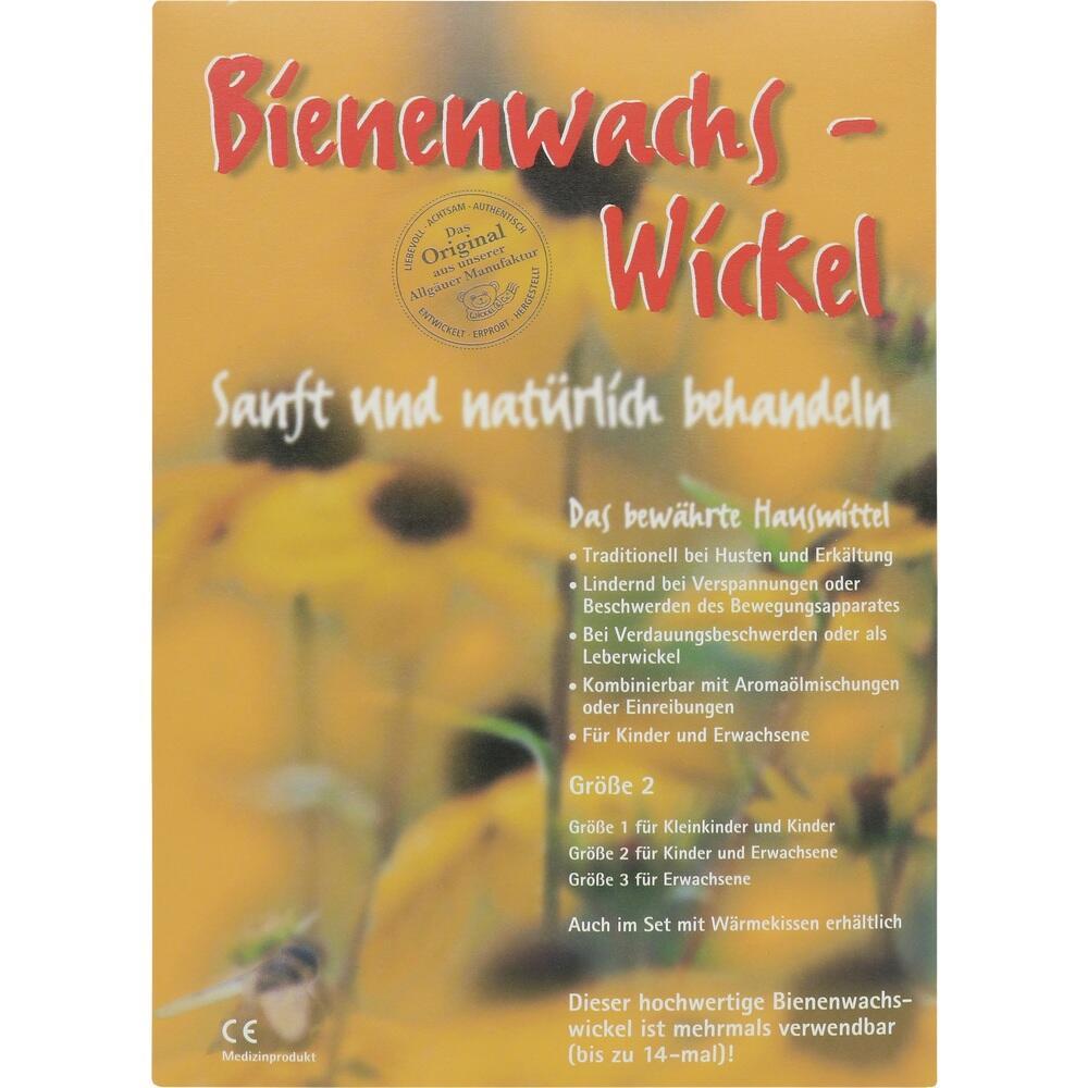 Verpackung für Bienenwachs-Wickel, für sanfte und natürliche Behandlung empfohlen.