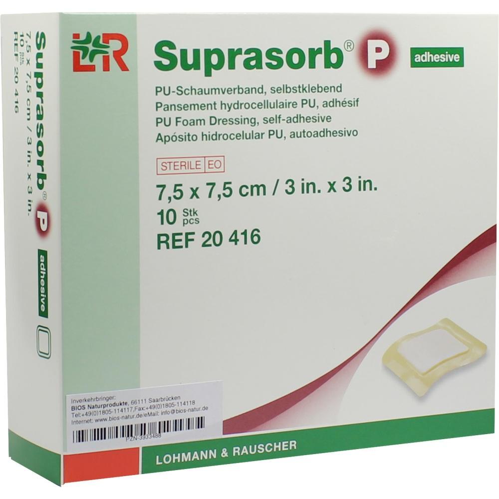 Eine Packung selbstklebender Schaumverbände der Marke Suprasorb P.