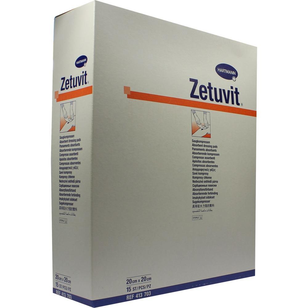 Eine Packung von Hartmann Zetuvit Saugkompressen.