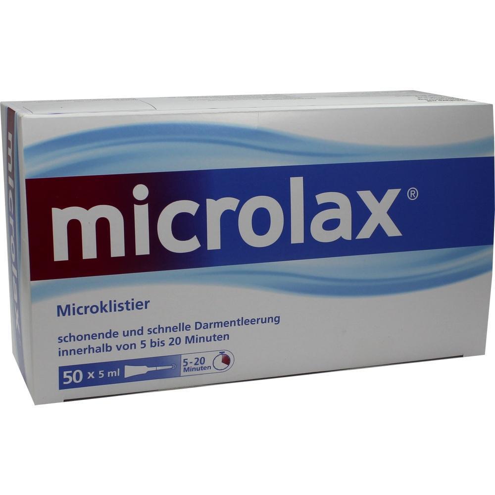 Eine Packung mit dem Abführmittel "Microlax".
