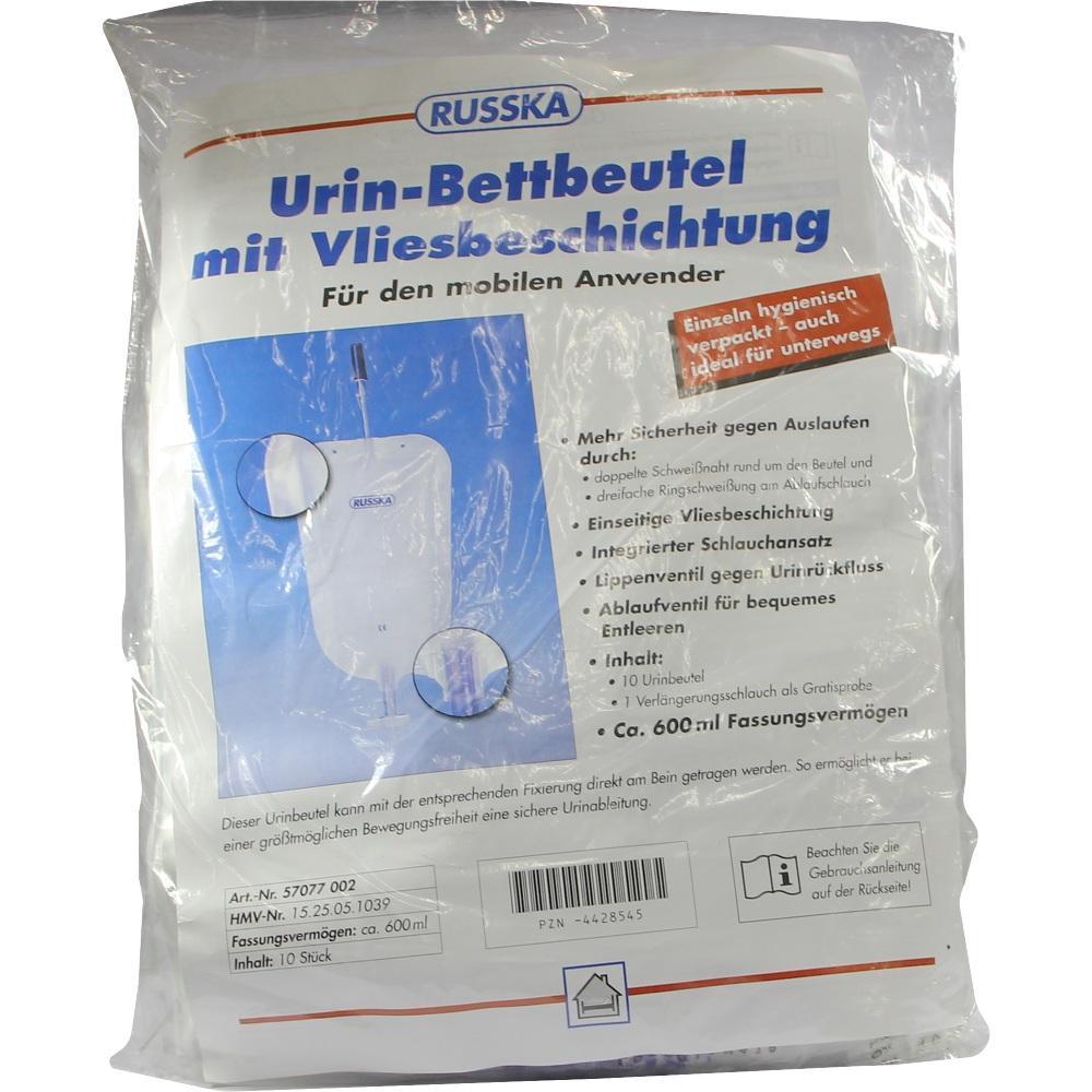 Verpackung für Urin-Beutel mit Vliesbeschichtung für mobile Nutzung.