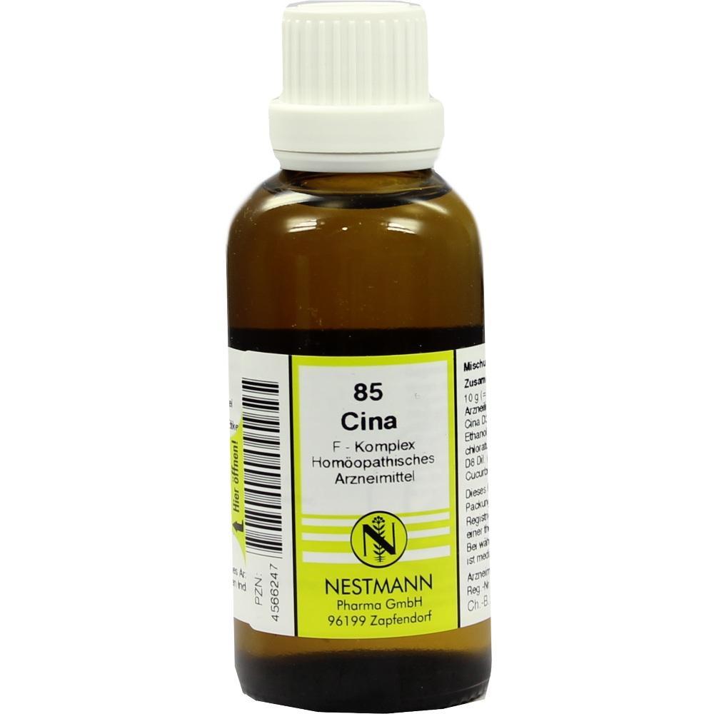 Braunes Fläschchen mit weißem Verschluss und einem Etikett für homöopathisches Arzneimittel.