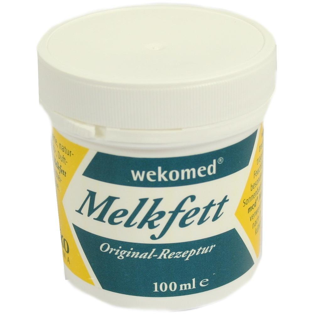 Weiße Dose mit der Aufschrift "Melkfett Original-Rezeptur, 100 ml".