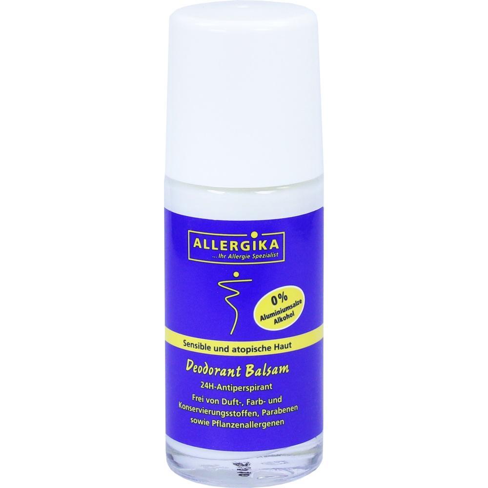 Eine Deoflasche mit blauer Aufschrift für sensible Haut.