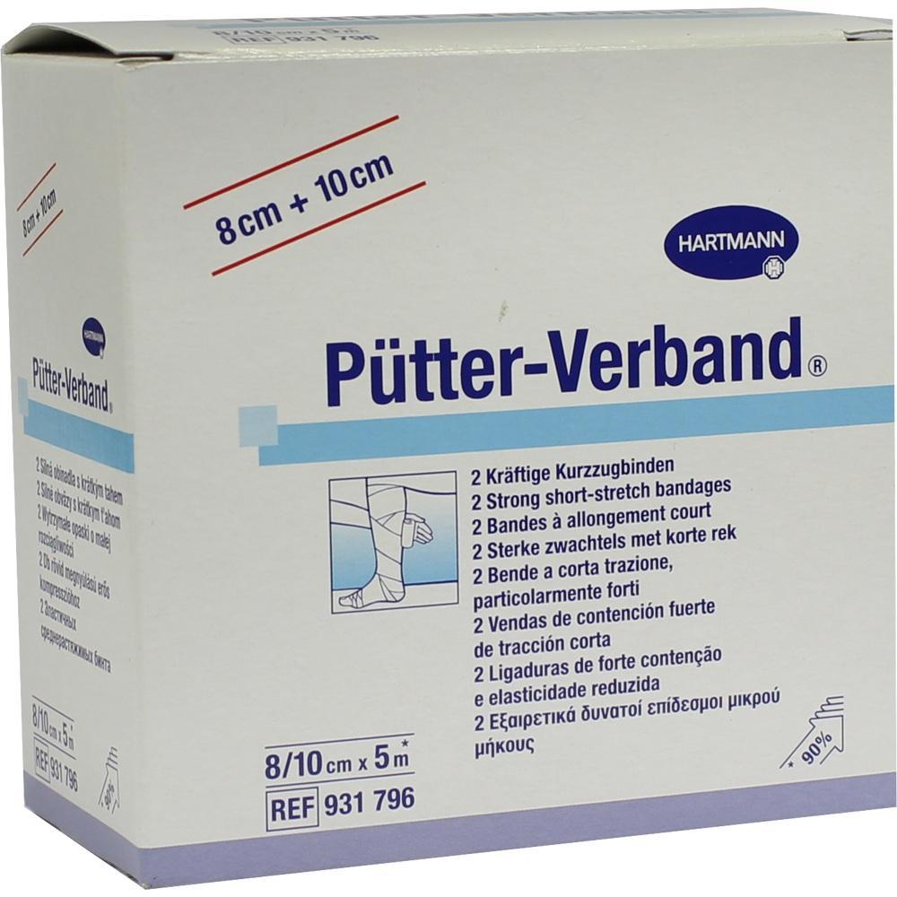Eine Schachtel mit Pütter-Verband, einem starken Kurzzugbinden-Set für Kompression.