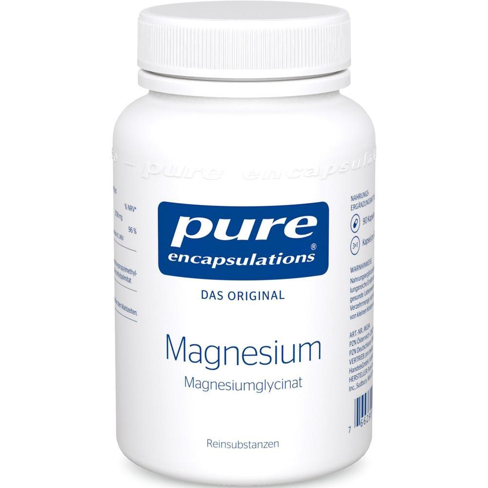 Weiße Flasche mit Magnesium-Glycinat von "pure encapsulations".