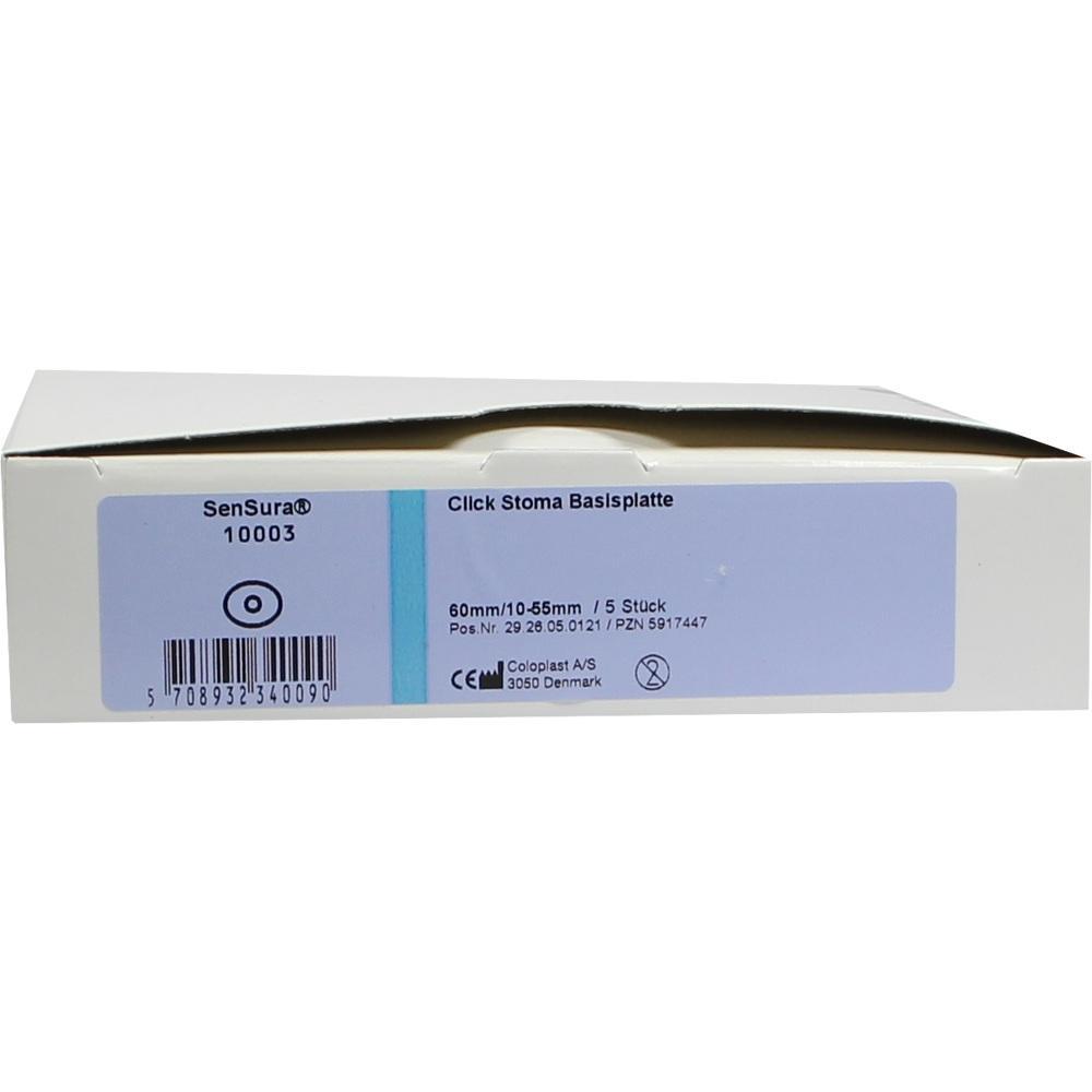 Eine Kartonverpackung von Stoma-Basisplatten der Marke SenSura.