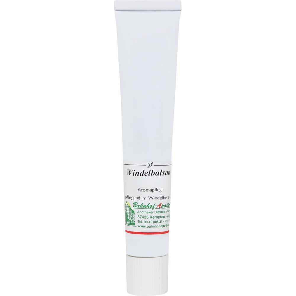Eine Tube mit Windelbalsam und Aufschrift der "Bahnhof-Apotheke".
