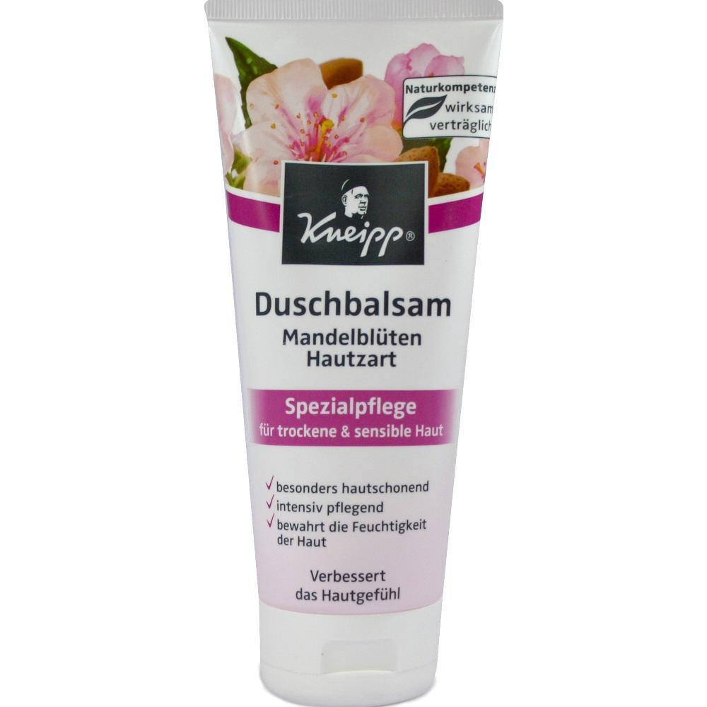 Eine Tube Duschbalsam mit Mandelblüten für sensible Haut.