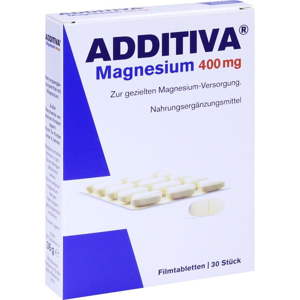Eine Packung mit 30 Magnesium-Tabletten.