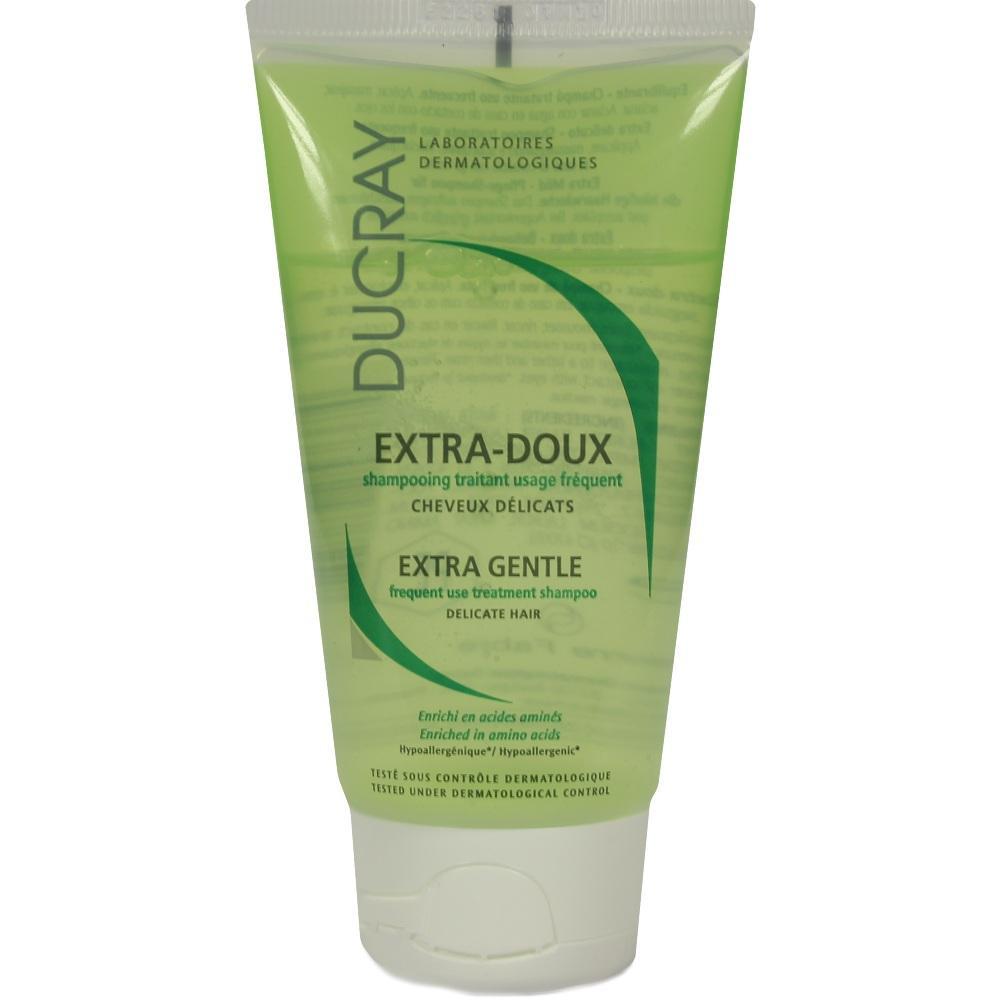 Gr&uuml;ne Shampooflasche von Ducray f&uuml;r empfindliches Haar.