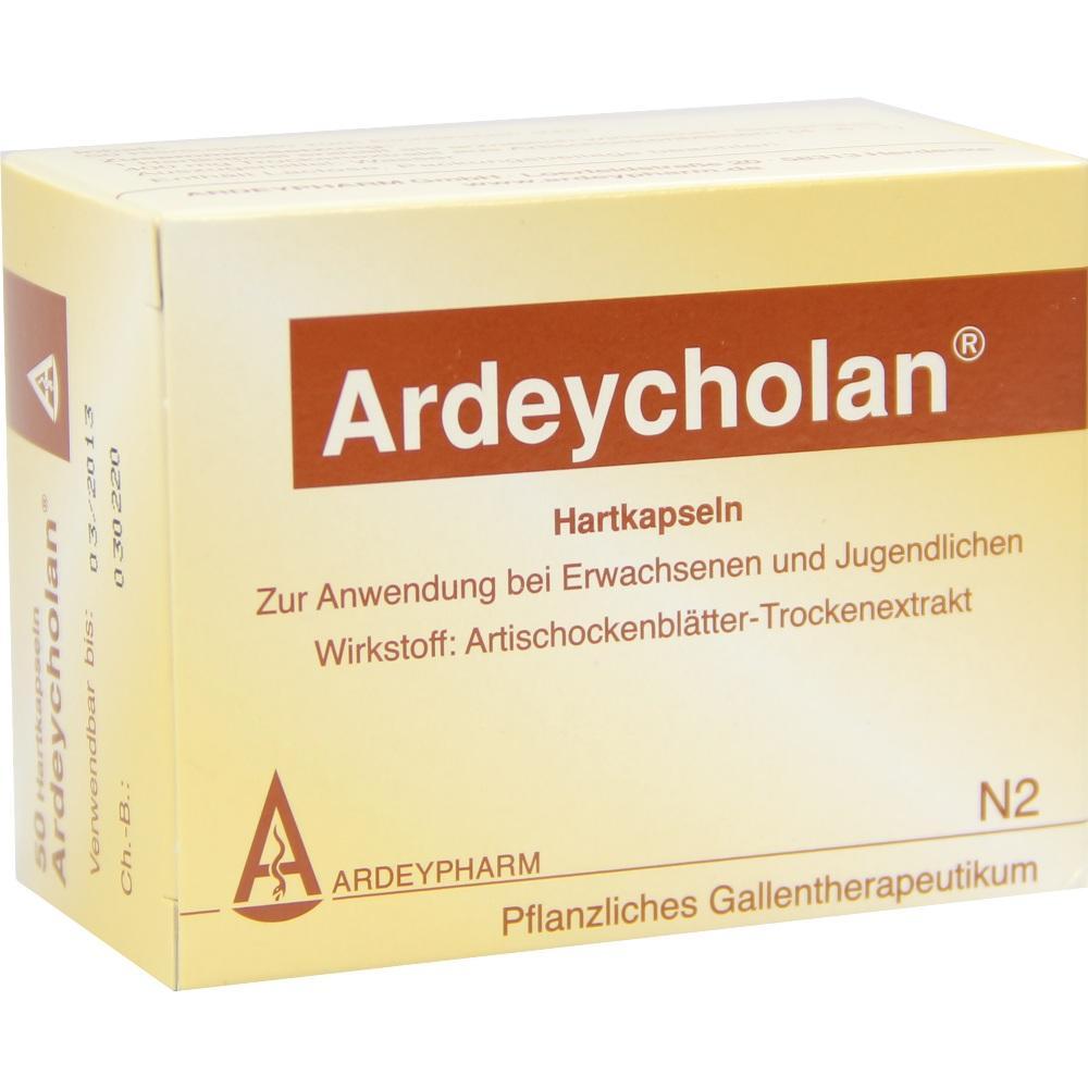 Gelbe Medikamentenschachtel mit Pflanzenextrakt f&uuml;r Erwachsene und Jugendliche.