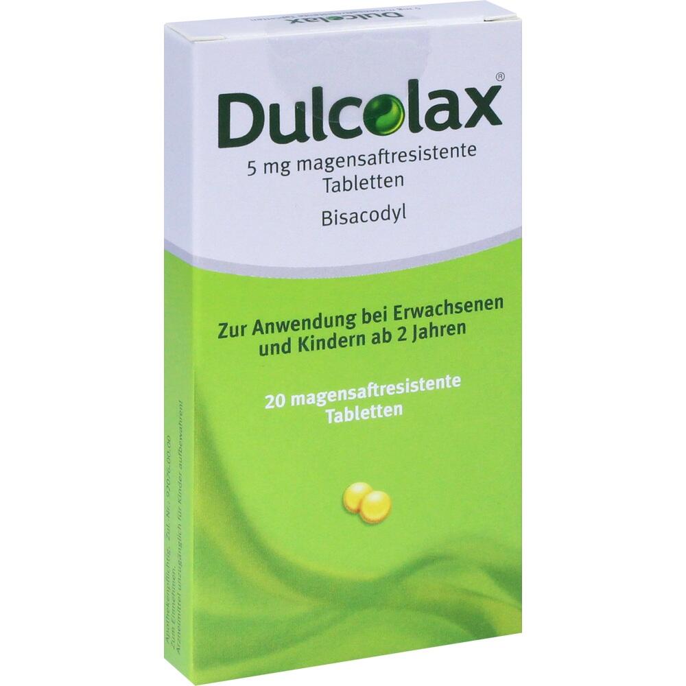 Schachtel mit Dulcolax Tabletten für Erwachsene und Kinder ab 2 Jahren.