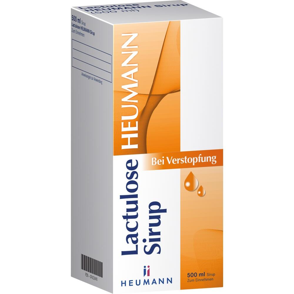 Eine Packung Lactulose-Sirup gegen Verstopfung.