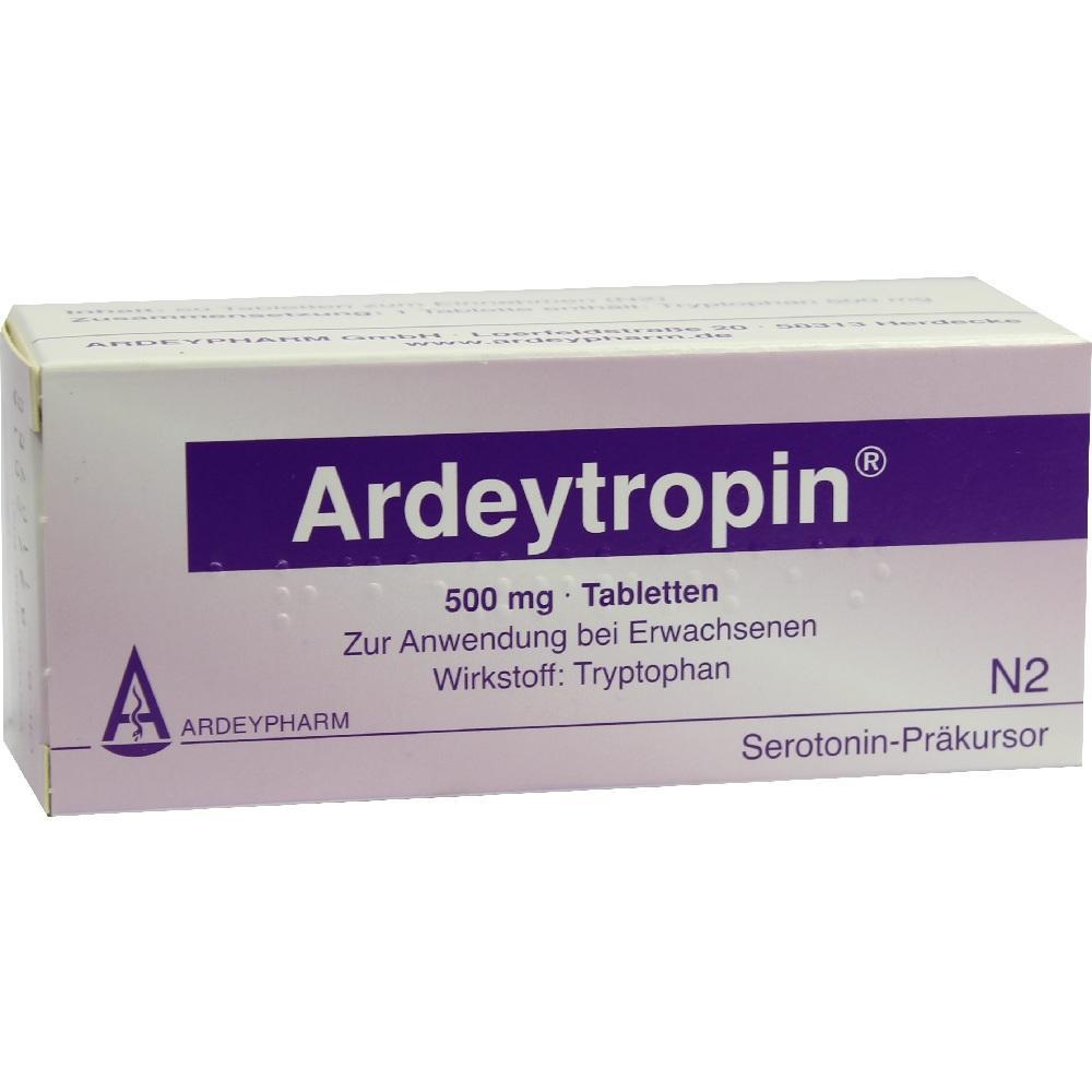 Eine Packung Tabletten namens Ardeytropin mit dem Wirkstoff Tryptophan.