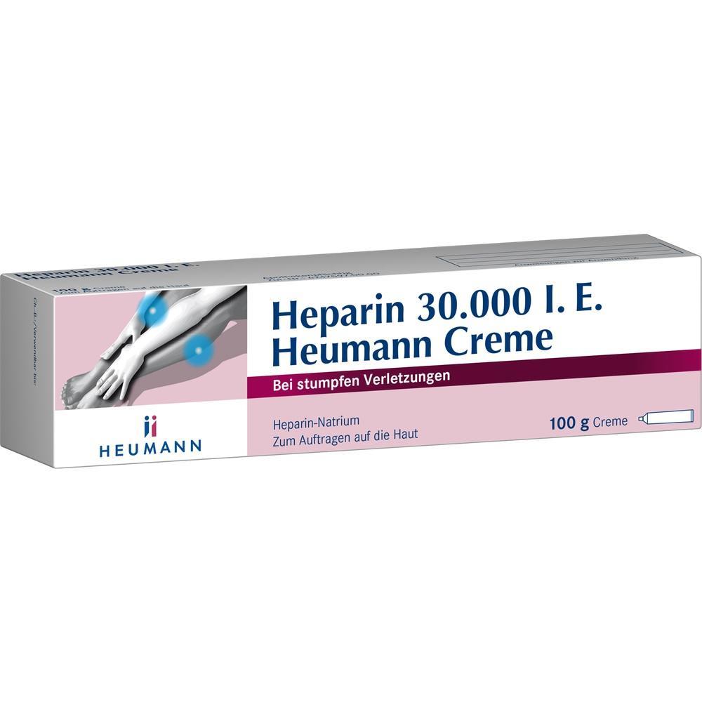 Heparin-Creme f&uuml;r stumpfe Verletzungen, 100 g Tube.