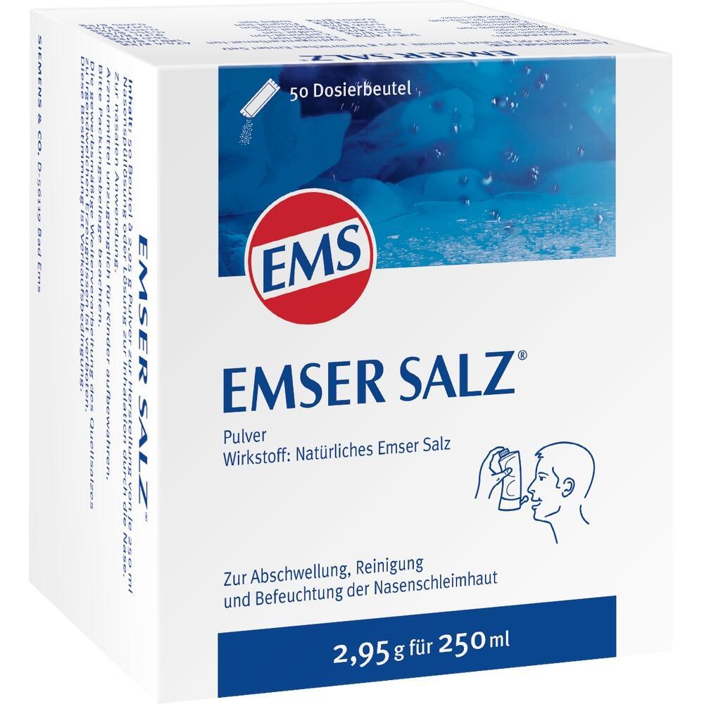 Packung von Emser Salz zur Nasenspülung.
