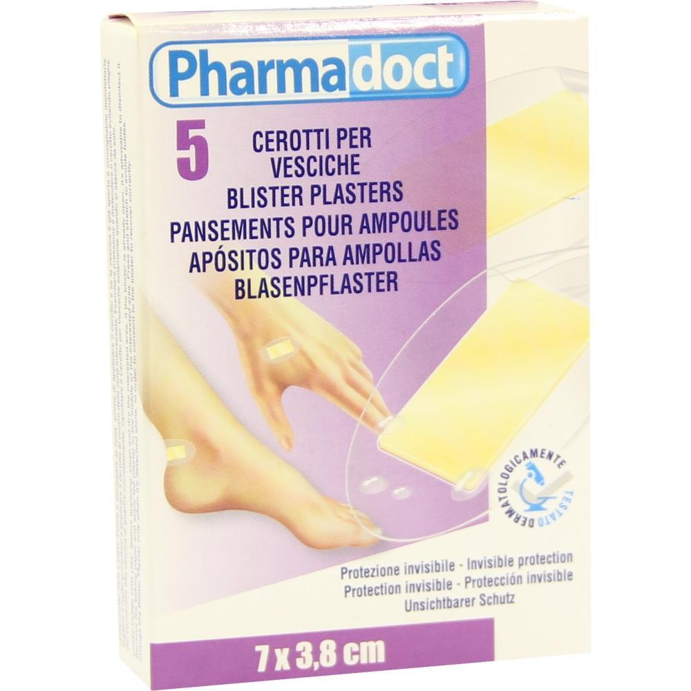 Packung mit Blasenpflastern der Marke Pharmadoct.