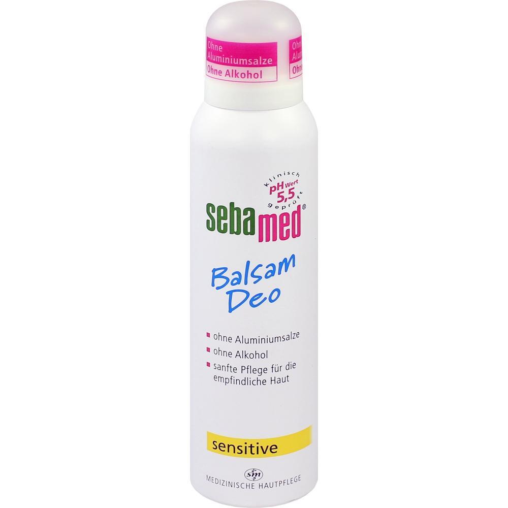 Weiße Deo-Flasche von Sebamed für empfindliche Haut.