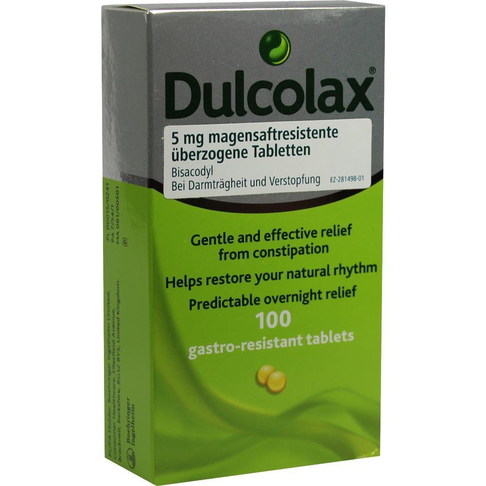Eine Packung Dulcolax-Tabletten gegen Verstopfung.