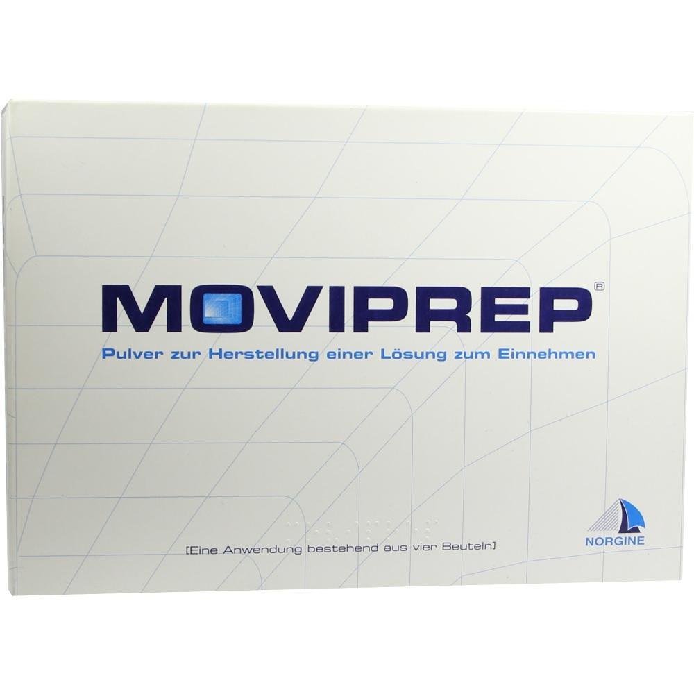 Eine Packung von MOVIPREP, einem Pulver zur Herstellung einer trinkbaren Lösung.