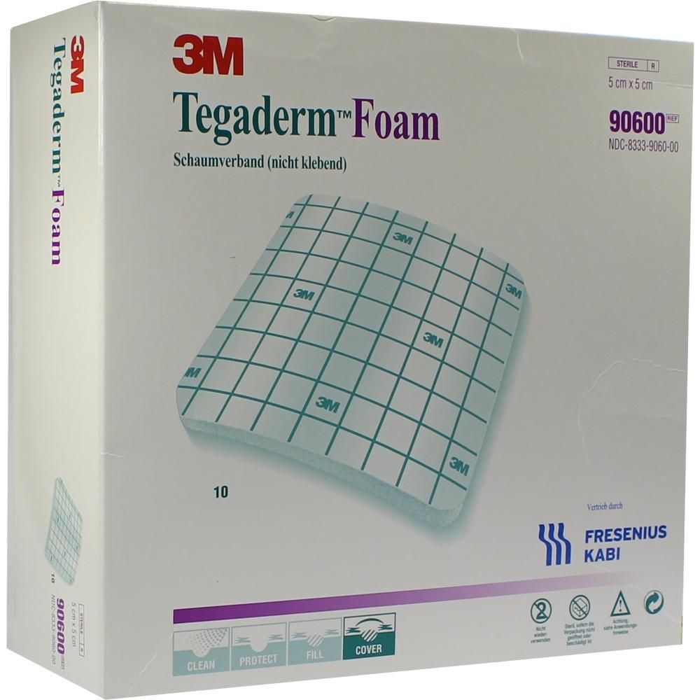 Eine Verpackung für 3M Tegaderm Schaumverband, 5x5 cm, nicht klebend.
