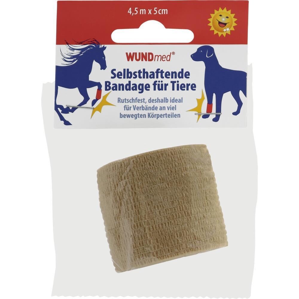 Selbsthaftende Tierbandage in beigefarben, ideal für bewegte Körperteile.