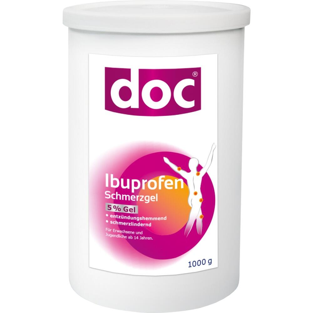Weiße Dose mit Ibuprofen Schmerzgel, 5% Gel, gegen Entzündungen und Schmerzen.