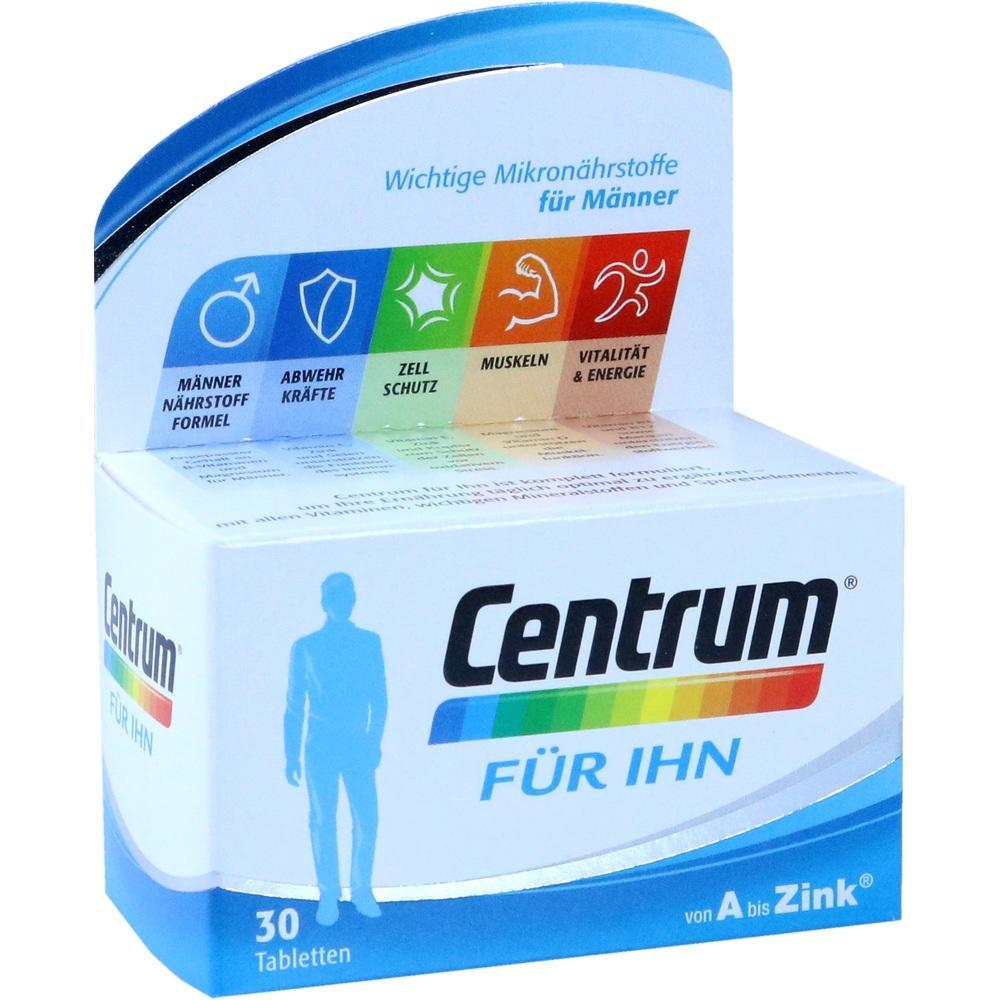 Verpackung von "Centrum für Ihn", einem Multivitamin für Männer.