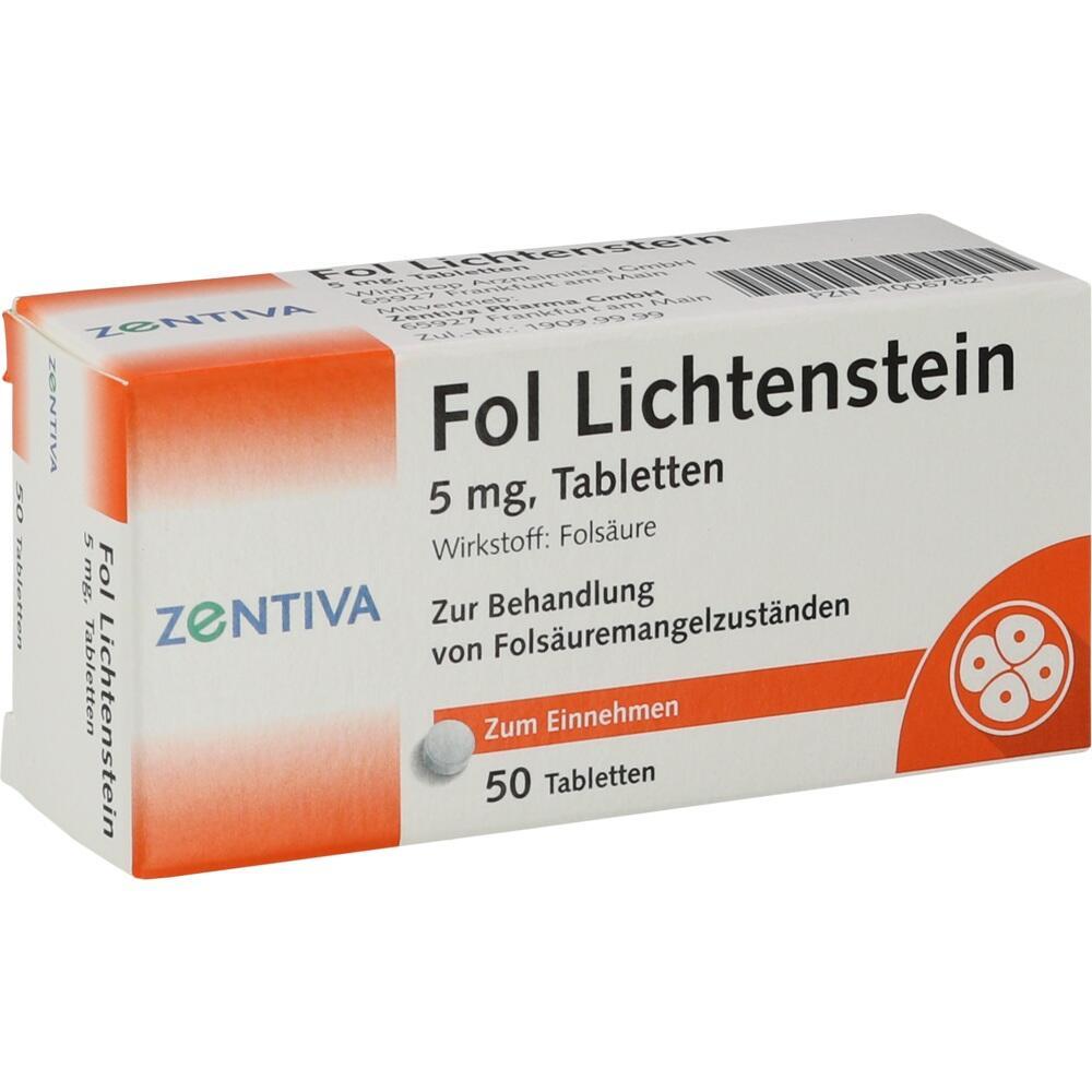 Eine Packung Folsäure-Tabletten zur Behandlung von Mangelzuständen.