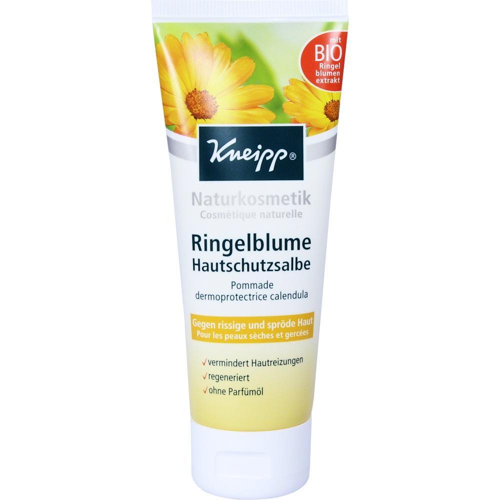 Eine Tube Hautschutzsalbe mit Ringelblumenextrakt von Kneipp.