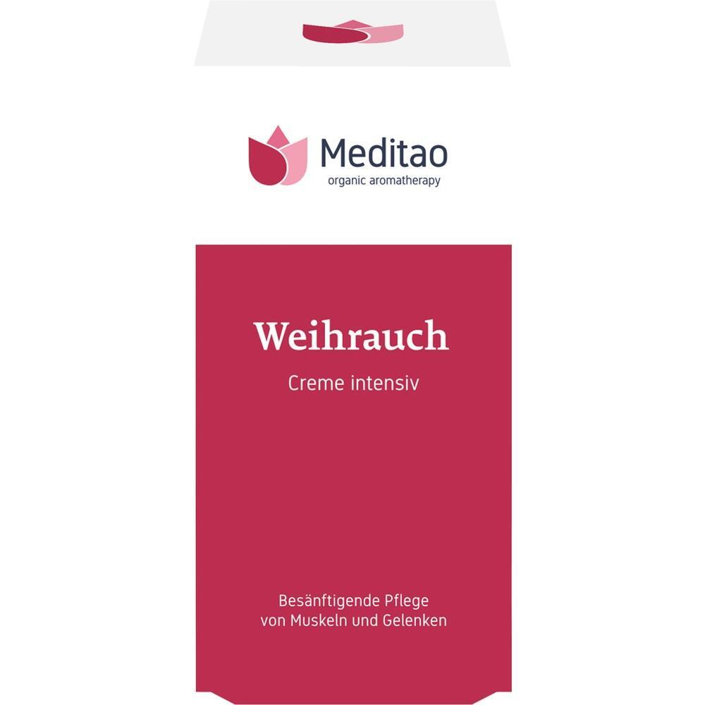 Weiße Verpackung mit rotem Bereich: "Weihrauch Creme intensiv" für Muskeln und Gelenke.