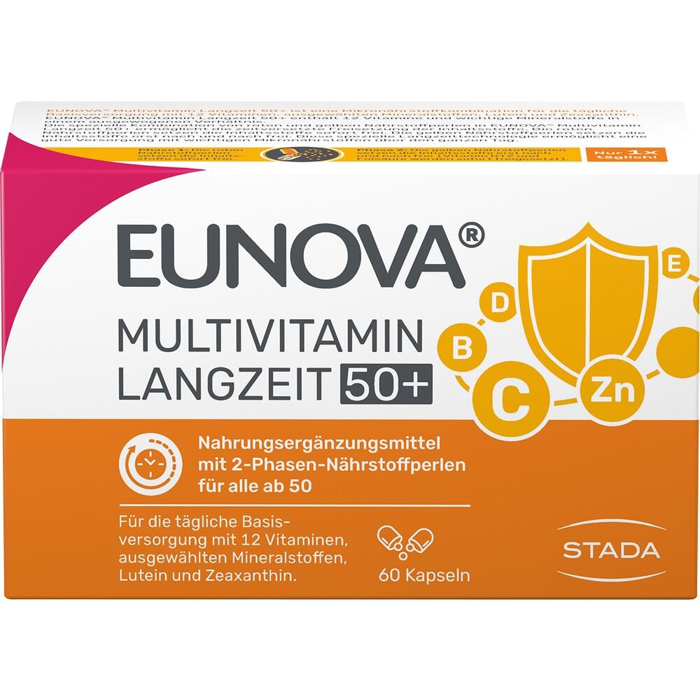 Multivitamin-Packung für Personen über 50 mit 60 Kapseln.