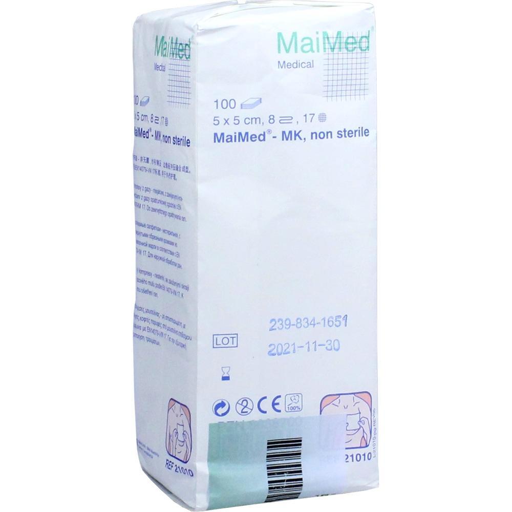 Eine Packung nicht sterile Mullkompressen der Marke MaiMed.