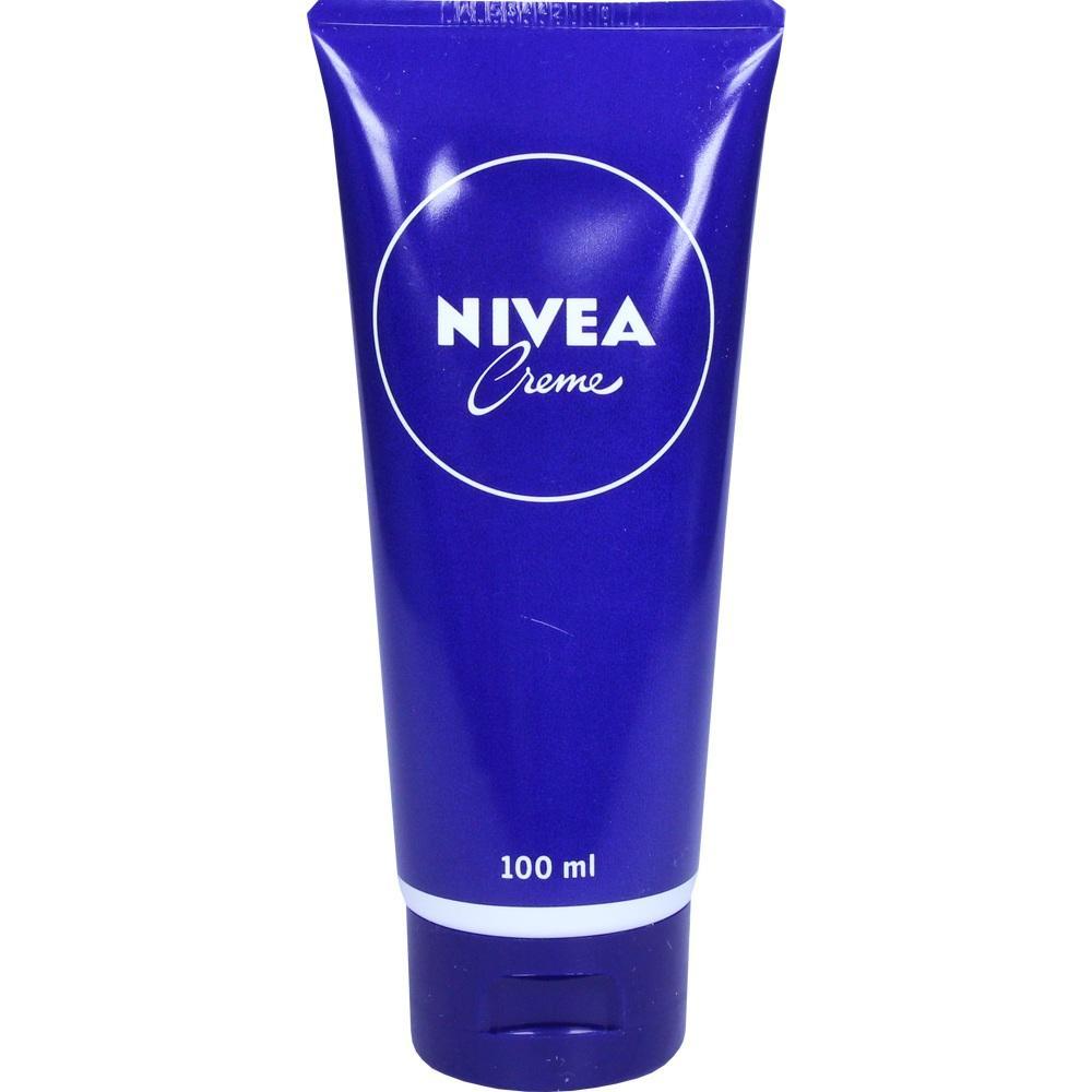 Eine blaue Tube mit der Aufschrift "NIVEA Creme", 100 ml.