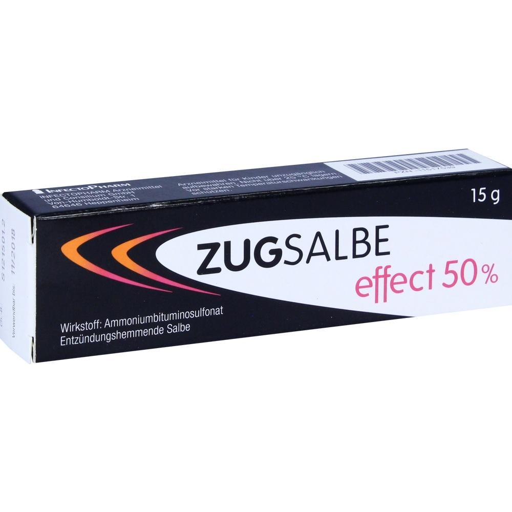 Eine Tube Zugsalbe mit entzündungshemmender Wirkung liegt auf einem weißen Hintergrund.