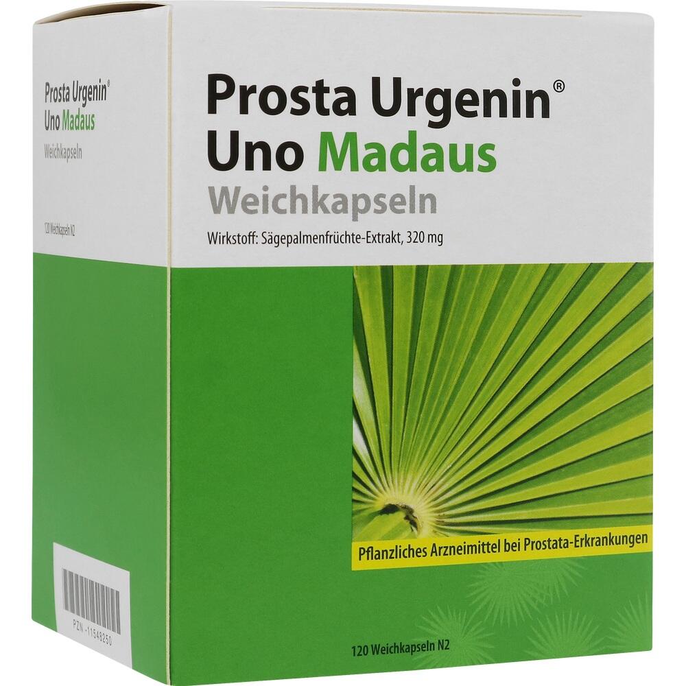 Eine grüne Medikamentenverpackung mit Prostata-Heilmittel.